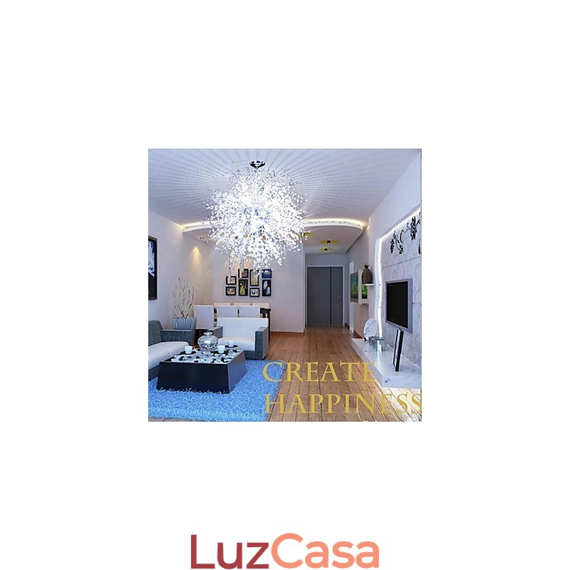 Lustre Pendente Luz imitação Globo Cristal