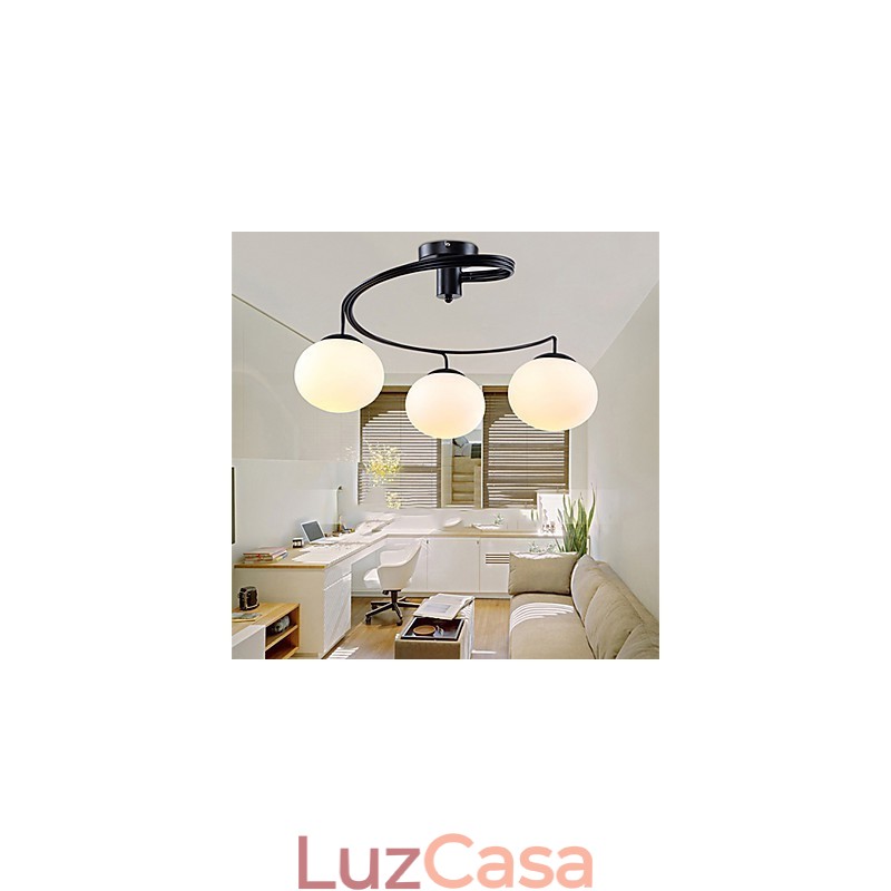 Luminárias pendentes modernas contemporâneas de metal