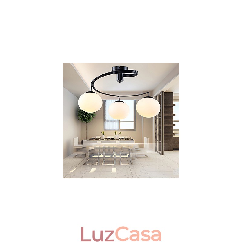 Luminárias pendentes modernas contemporâneas de metal