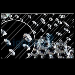 Lustre moderno contemporâneo, luminária pendente embutida, luz de gota de chuva de cristal