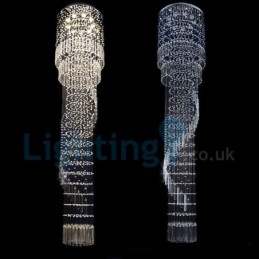 Lustre moderno contemporâneo, luminária pendente embutida, luz de gota de chuva de cristal