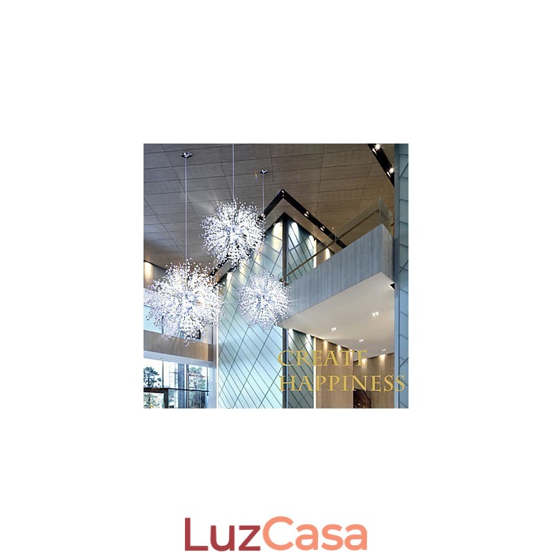 Lustre Pendente Luz imitação Globo Cristal