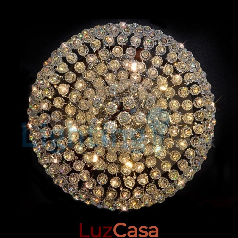 Lustre moderno contemporâneo, luminária pendente embutida, luz de gota de chuva de cristal