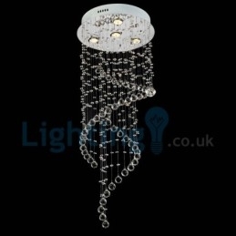 Lustre moderno contemporâneo, luminária pendente embutida, luz de gota de chuva de cristal