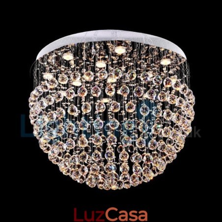 Lustre moderno contemporâneo, luminária pendente embutida, luz de gota de chuva de cristal Lustre moderno contemporâneo, luminária pendente embutida, luz de gota de chuva de cristal