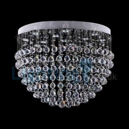 Lustre moderno contemporâneo, luminária pendente embutida, luz de gota de chuva de cristal