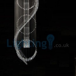 Lustre moderno contemporâneo, luminária pendente embutida, luz de gota de chuva de cristal