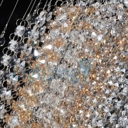 Lustre moderno contemporâneo, luminária pendente embutida, luz de gota de chuva de cristal