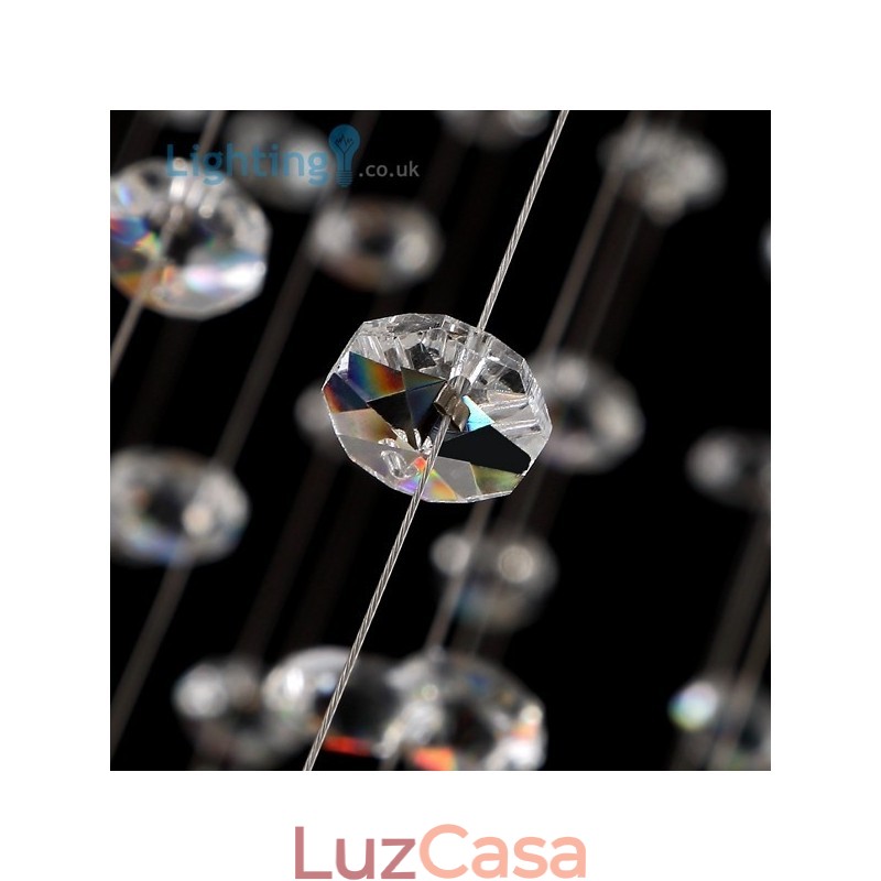 Lustre de cristal moderno ninho de pássaro luxo duplex lâmpada de teto