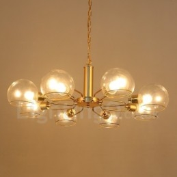 Lustre nórdico pós-moderno criativo de vidro mágico com 8 luzes
