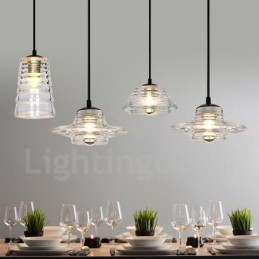 Luminária pendente de vidro de cabeça única Café