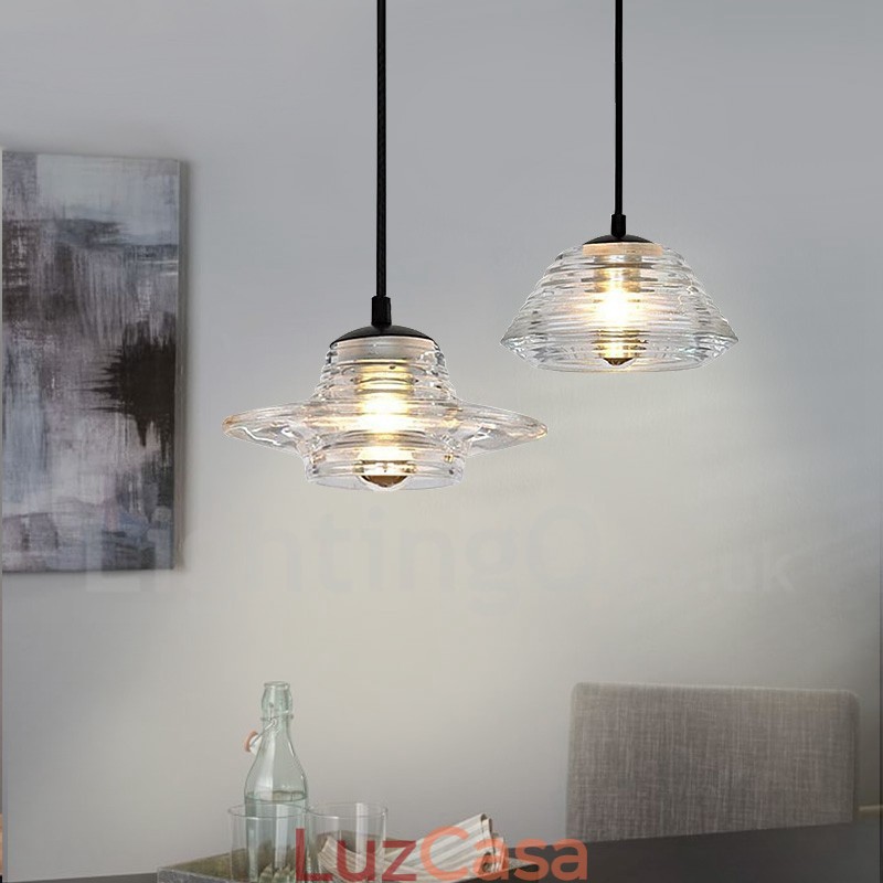 Luminária pendente de vidro de cabeça única Café