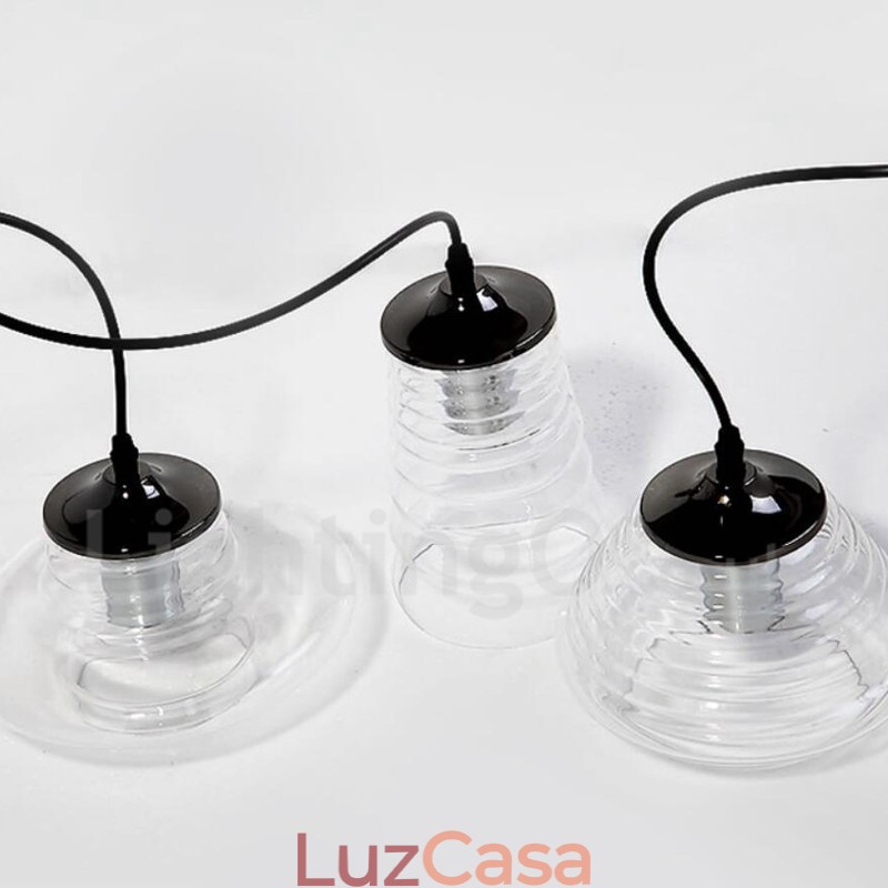 Luminária pendente de vidro de cabeça única Café