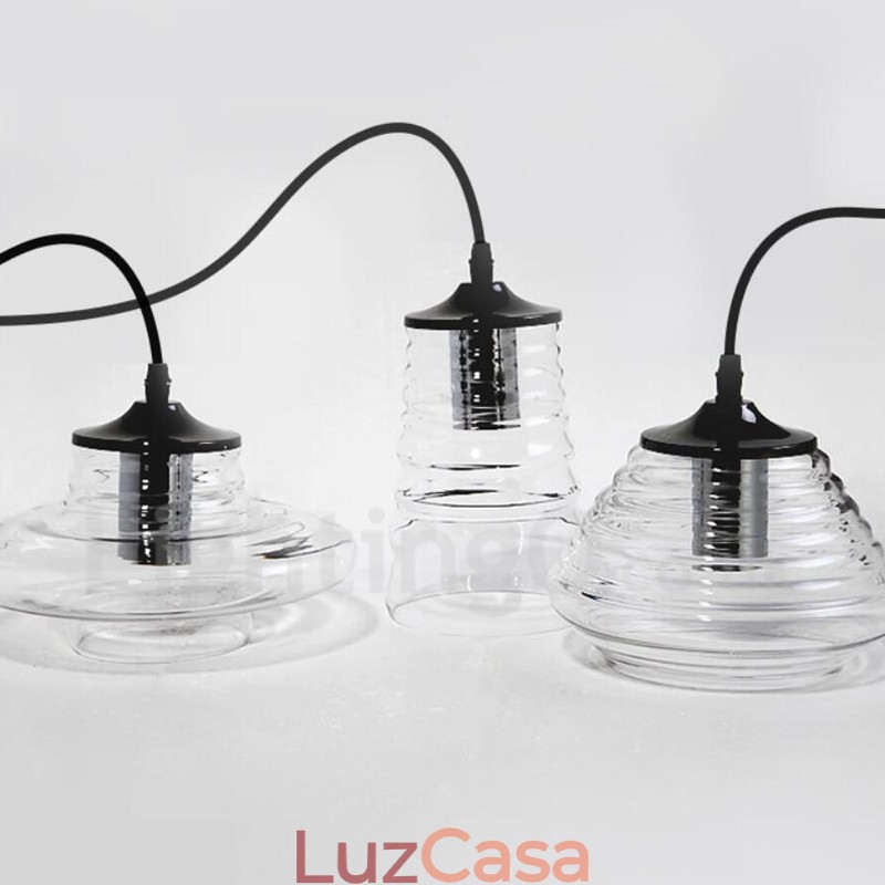 Luminária pendente de vidro de cabeça única Café