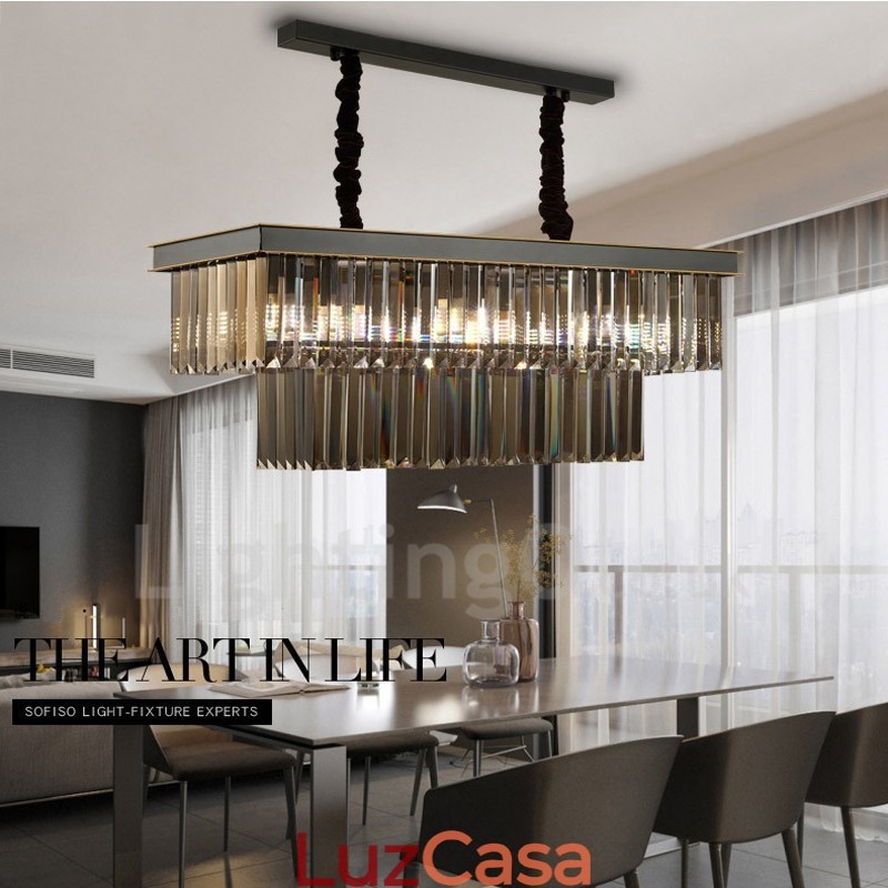 Retro Cristal Pendant Light Café Salão de Exibição