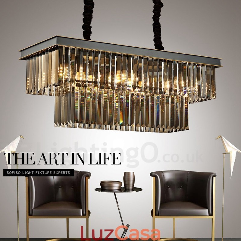 Retro Cristal Pendant Light Café Salão de Exibição
