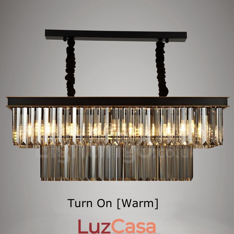 Retro Cristal Pendant Light Café Salão de Exibição