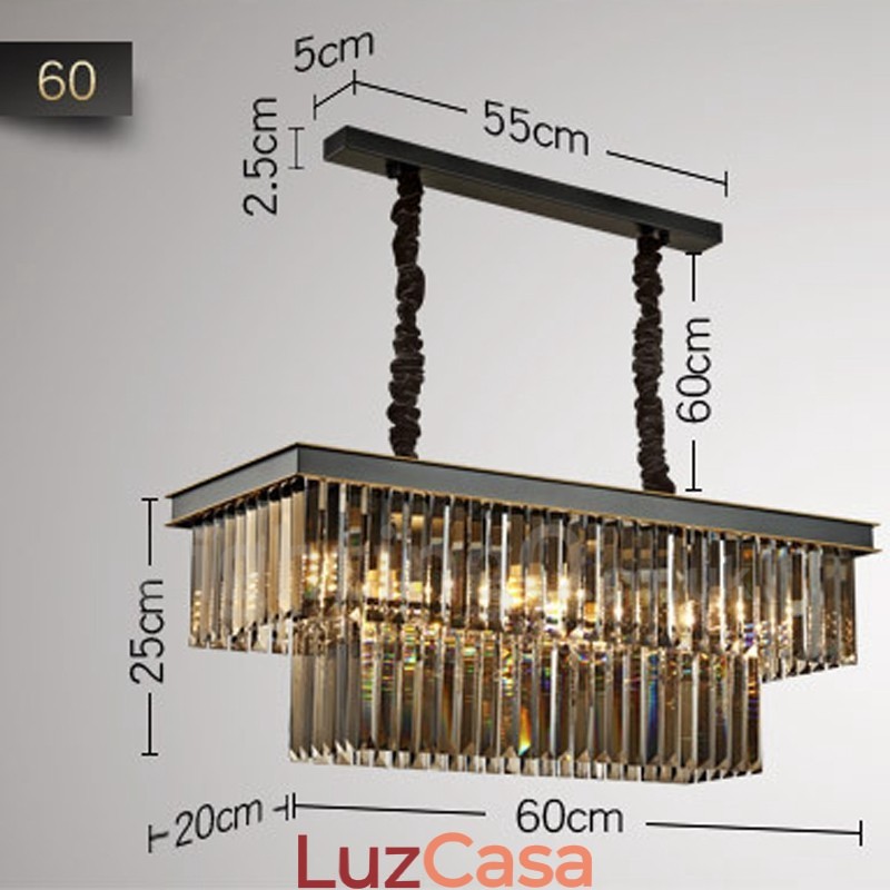 Retro Cristal Pendant Light Café Salão de Exibição