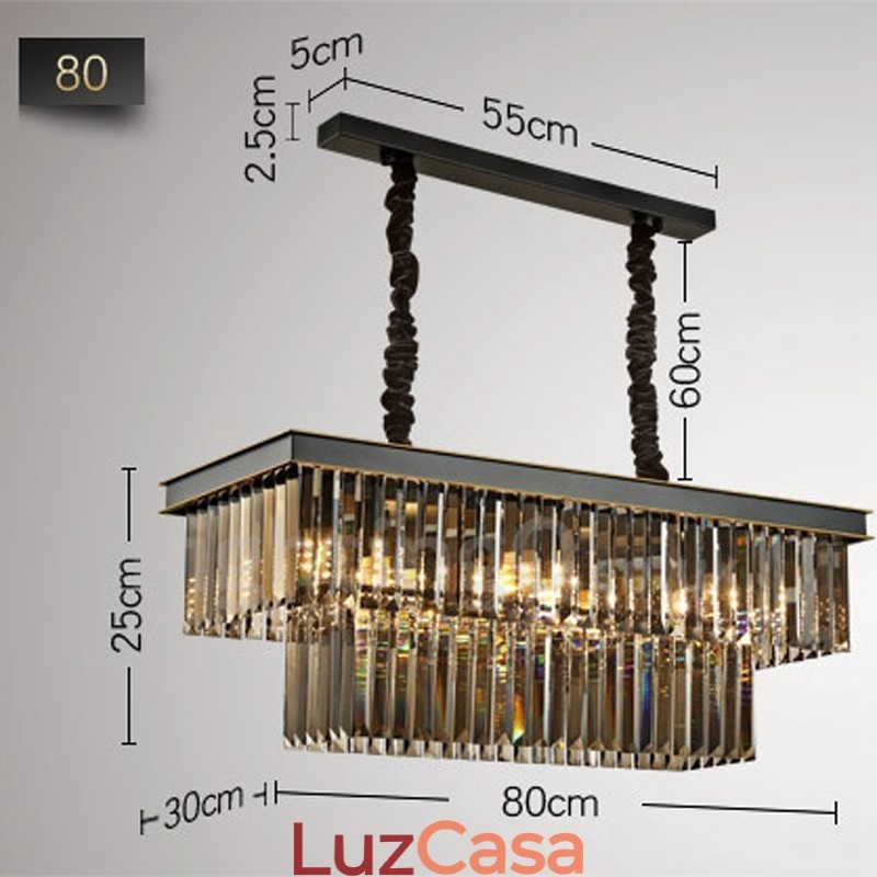 Retro Cristal Pendant Light Café Salão de Exibição