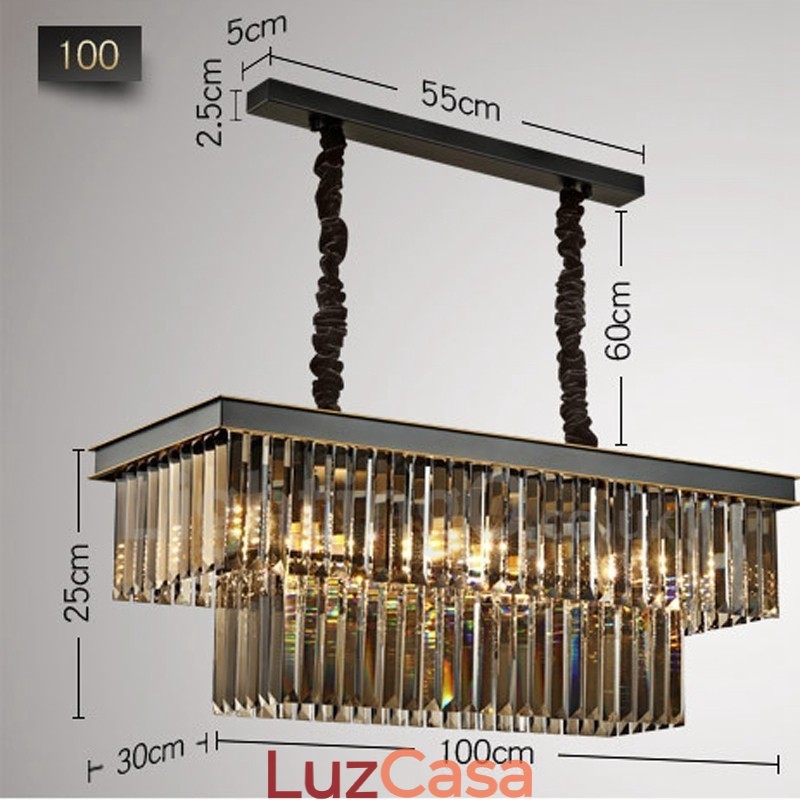 Retro Cristal Pendant Light Café Salão de Exibição