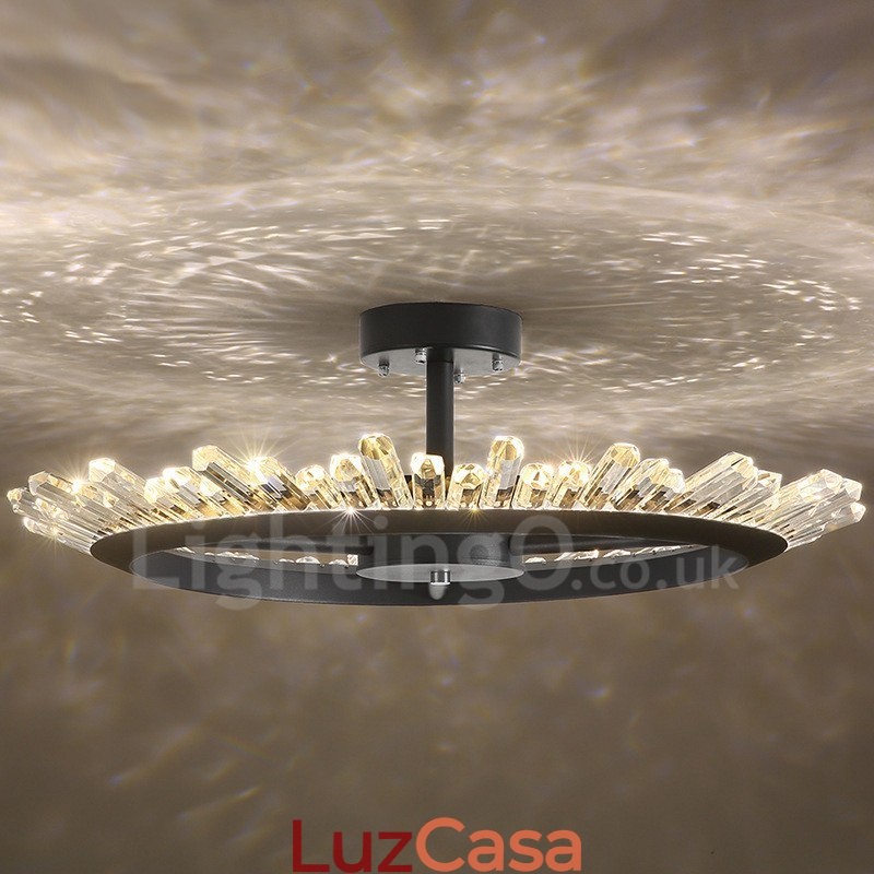 Luzes de teto de cristal contemporâneas modernas