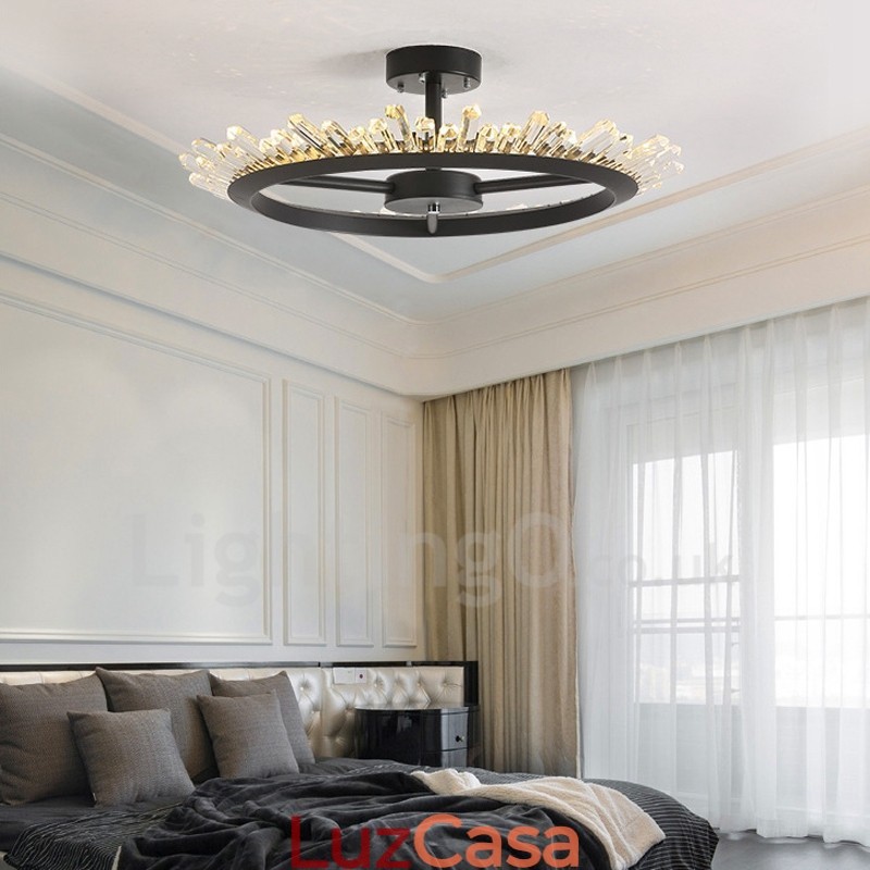 Luzes de teto de cristal contemporâneas modernas