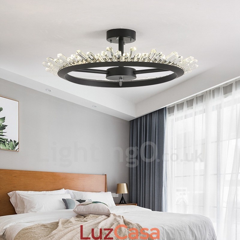 Luzes de teto de cristal contemporâneas modernas