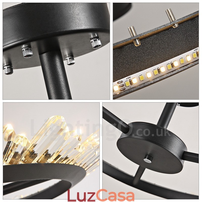 Luzes de teto de cristal contemporâneas modernas