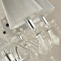 Lustre de cristal luxo moderno 1 níveis sala de estar 6 luzes