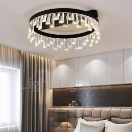Luminária de Teto Circular Criativa Minimalista Moderna de Cristal