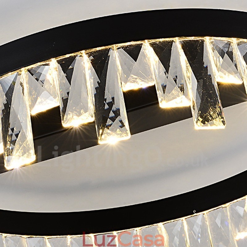 Luminária de Teto Circular Criativa Minimalista Moderna de Cristal