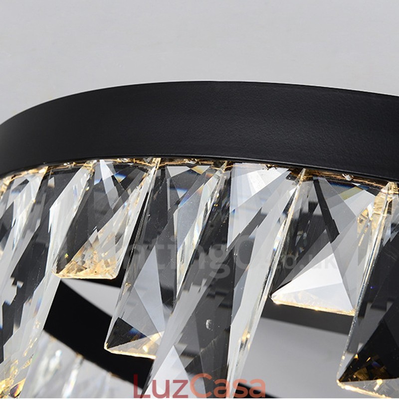 Luminária de Teto Circular Criativa Minimalista Moderna de Cristal