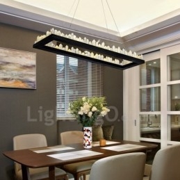 Luminária pendente retangular de cristal com design mais recente