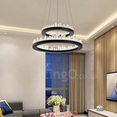 Modern Fashion Double Circle Cristal Pendant Light Modern Fashion Double Circle Cristal Pendant Light