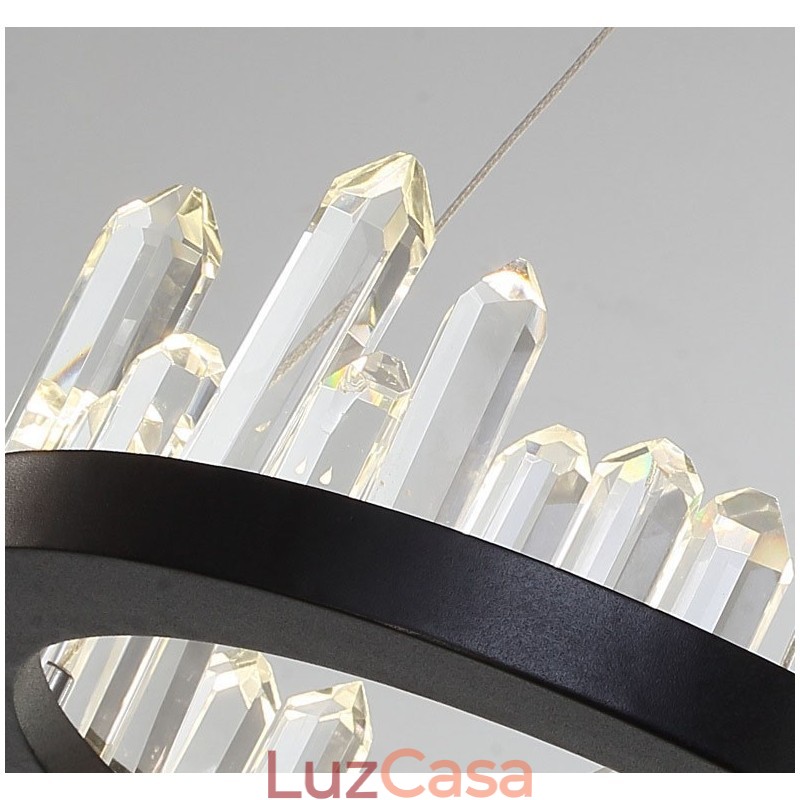 Modern Fashion Double Circle Cristal Pendant Light