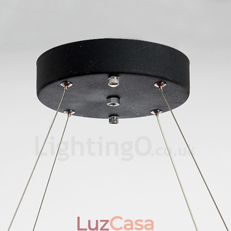 Modern Fashion Double Circle Cristal Pendant Light