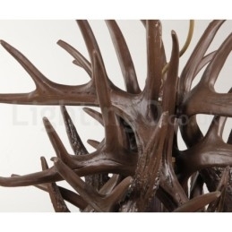 Lustre de chifre retrô artístico rústico de 9 luzes