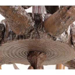 Lustre de chifre retrô artístico rústico de 9 luzes