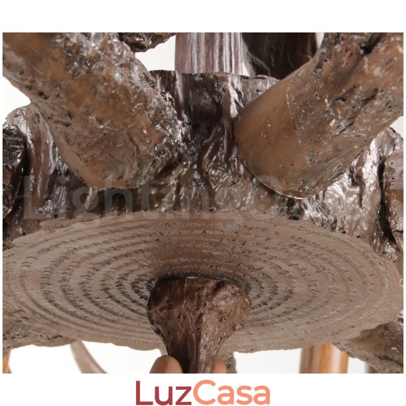Lustre de chifre retrô artístico rústico de 9 luzes