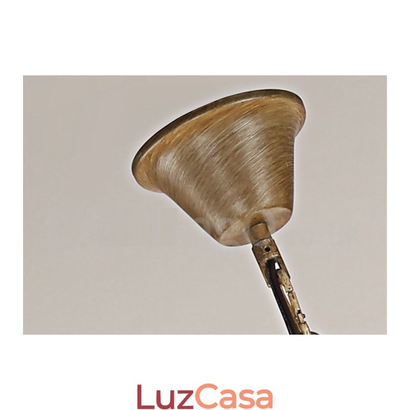 Lustre de vela vintage com chifres retrô artístico rústico de 6 luzes