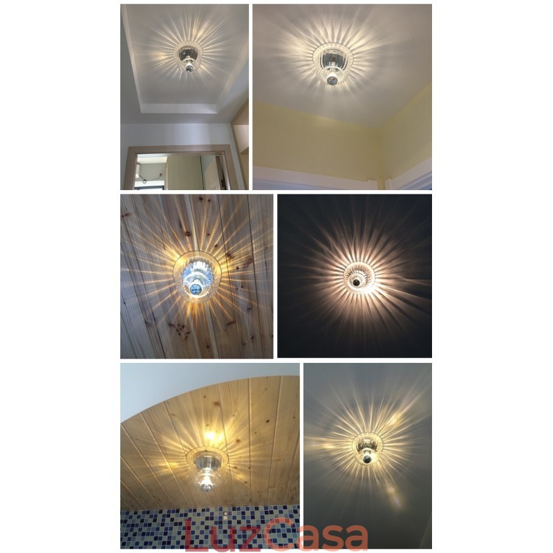 Arandelas de parede de lâmpada sem sombras Luz de teto contemporânea moderna