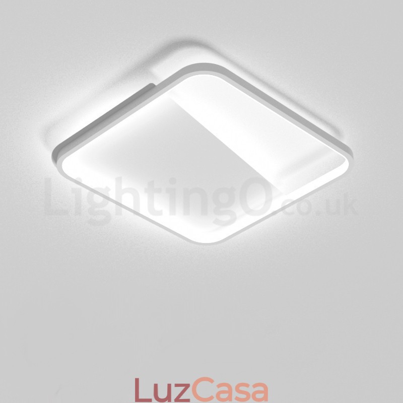 Moderno Minimalista Ultra fino 5 cm Alumínio Quadrado Montagem Embutida Luzes de Teto