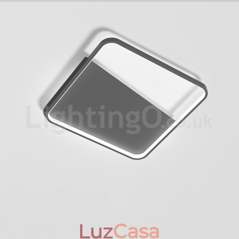 Moderno Minimalista Ultra fino 5 cm Alumínio Quadrado Montagem Embutida Luzes de Teto