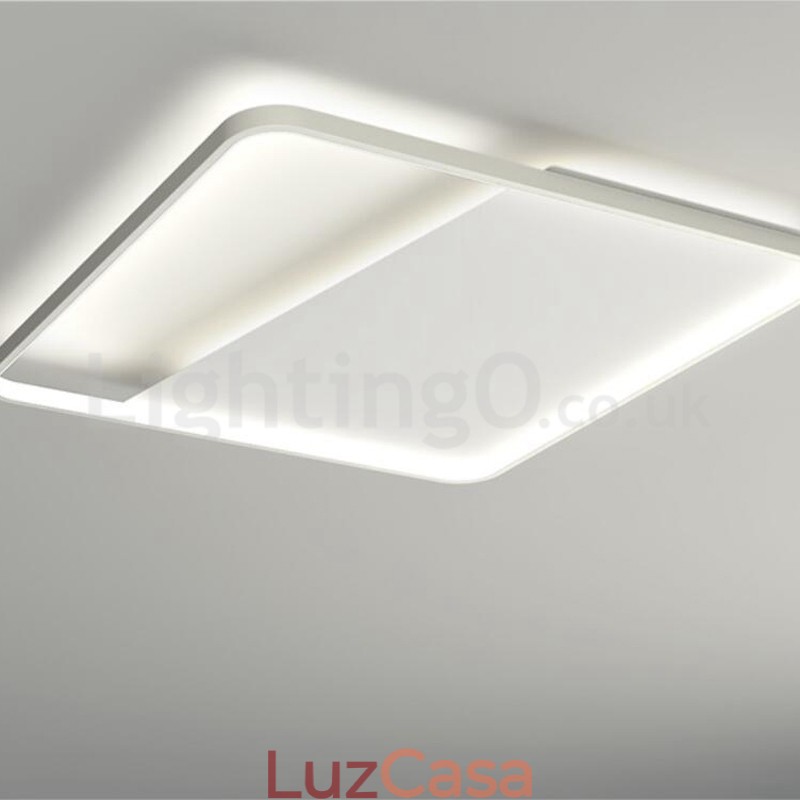 Moderno Minimalista Ultra fino 5 cm Alumínio Quadrado Montagem Embutida Luzes de Teto