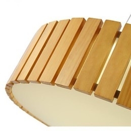 Lustre Mini Estilo Lanterna Madeira Bambu