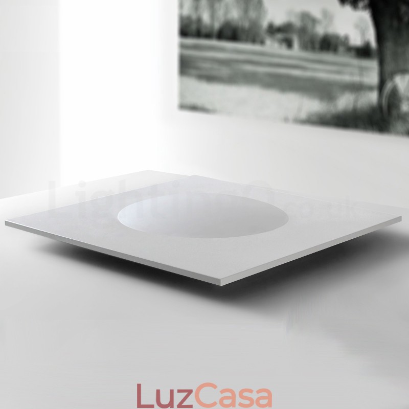 Luminária de teto moderna, elegante, quadrada, fina e embutida