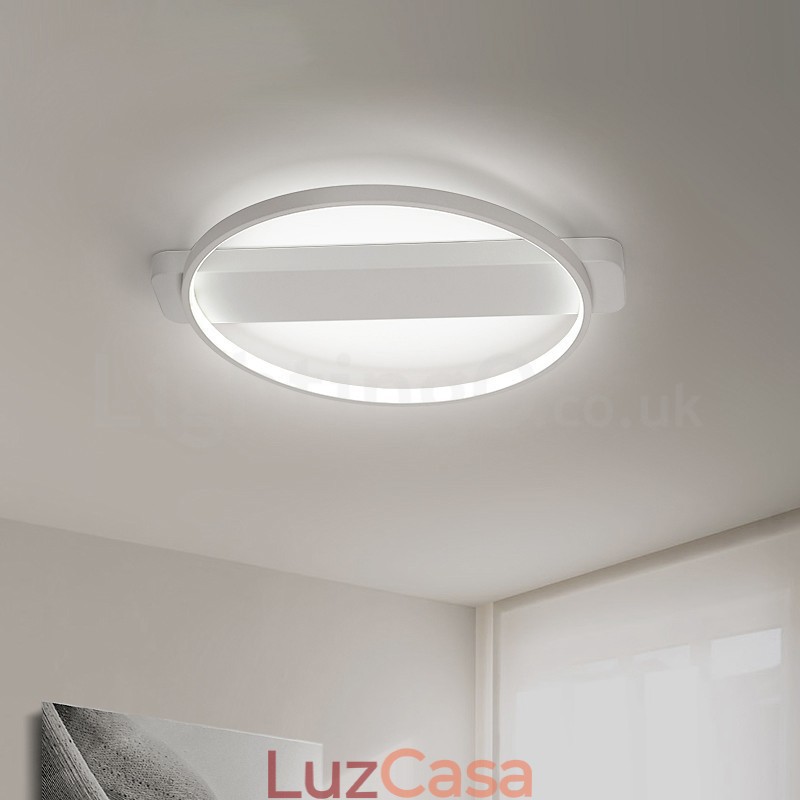 Luminária de teto redonda nórdica embutida