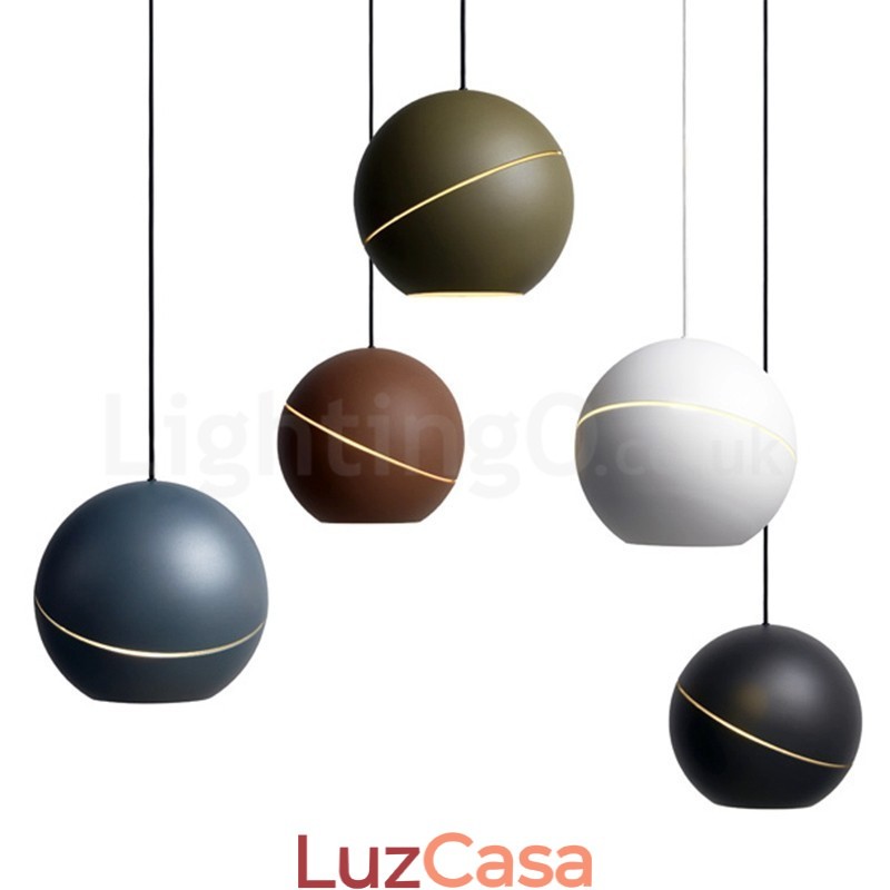 Luminária pendente moderna de cabeceira em forma de bola Luminária pendente