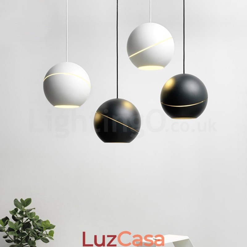 Luminária pendente moderna de cabeceira em forma de bola Luminária pendente