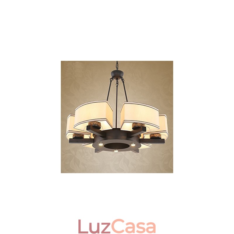 Lustre de estilo chinês Ferro Cobre Imitação Lâmpadas de Ar